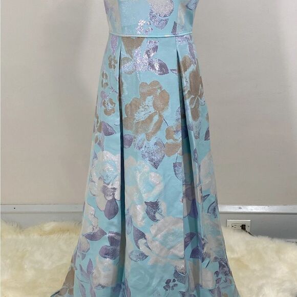 Aidan Mattox Floral Jacquard Ball Gown size 6 - Picture 8 of 15